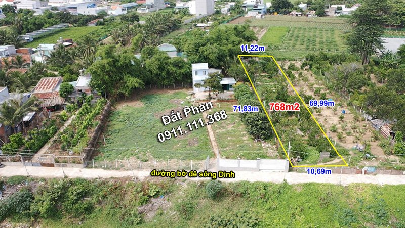 768m2 đất mặt tiền Sông Dinh rất đẹp